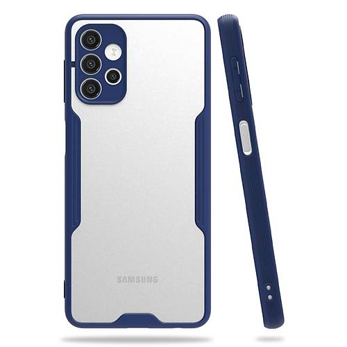 Galaxy A72 K�l�f Platin Silikon - Lacivert
