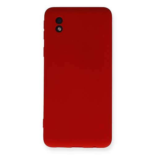 Galaxy A01 Core K�l�f Nano i�i Kadife Silikon - K�rm�z�