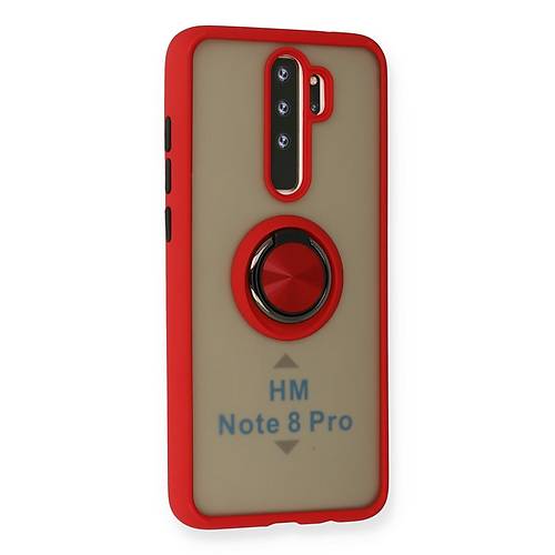Redmi Note 8 Pro K�l�f Montreal Y�z�kl� Silikon Kapak - K�rm�z�