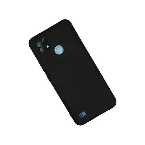 Realme C21 K�l�f Nano i�i Kadife Silikon - Siyah