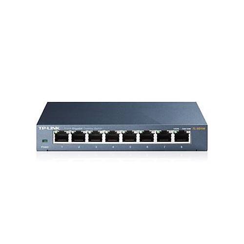 TP-LINK TL-SG108 8 PORT GIGABIT MASA�ST� METAL KASA SWITCH