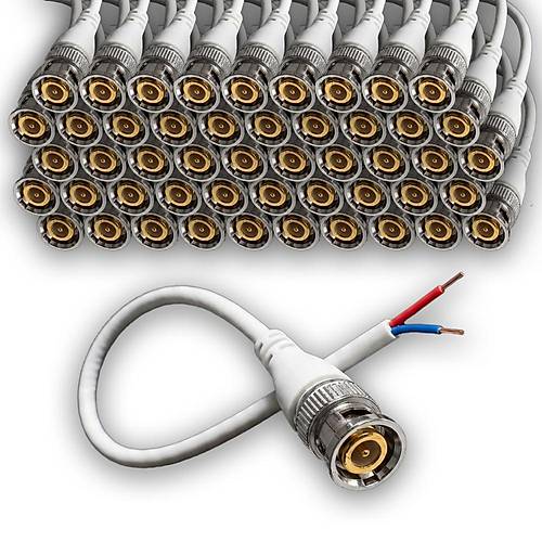 MK-50B (50 Adet) Kablolu Bnc Konnekt�r - Haz�r Kablolu Bnc Kamera Ba�lant� Soketi