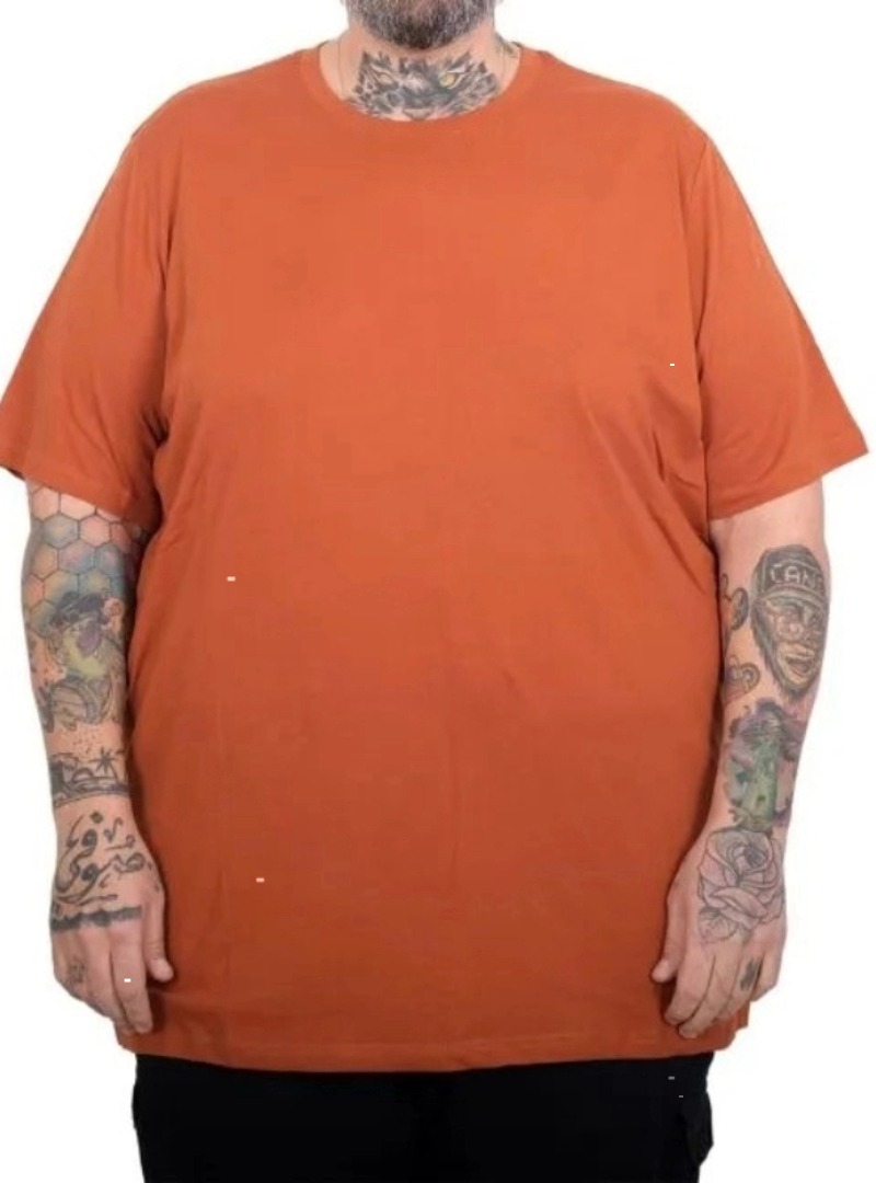 Büyük Beden Erkek Basic Bisiklet Yaka T-Shirt 20031 TARCIN