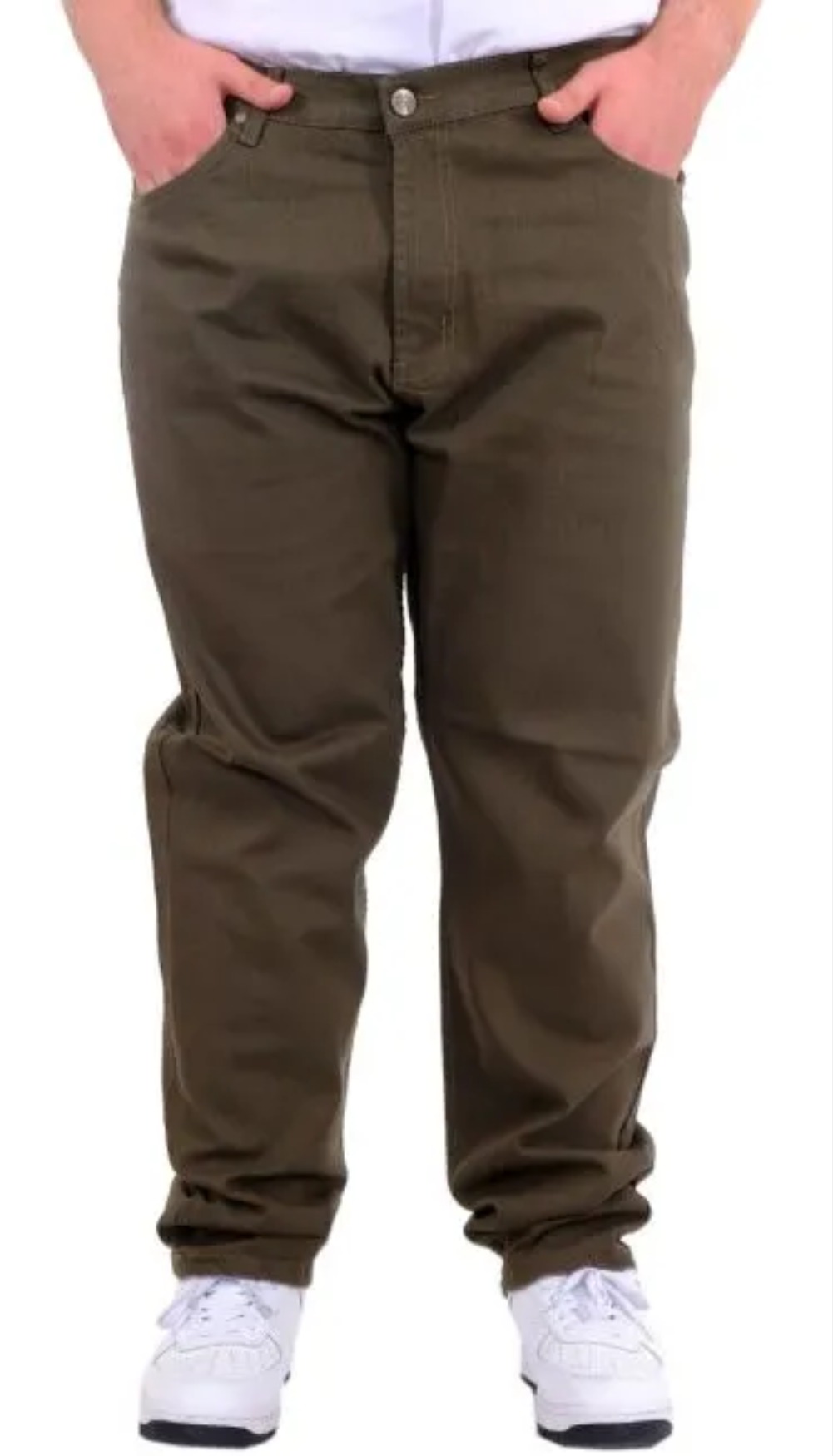 Büyük Beden Erkek Gabardin Pantolon 5 Cep Doğa Classic 22920 Haki