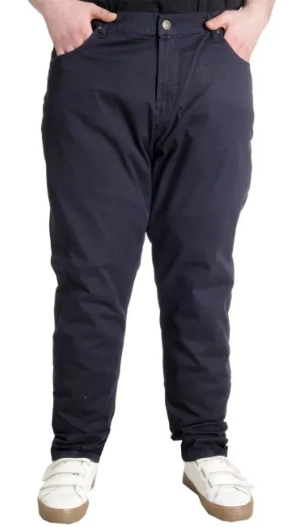 Büyük Beden Pantolon Keten 5cep Milano Classic 20902 Lacivert