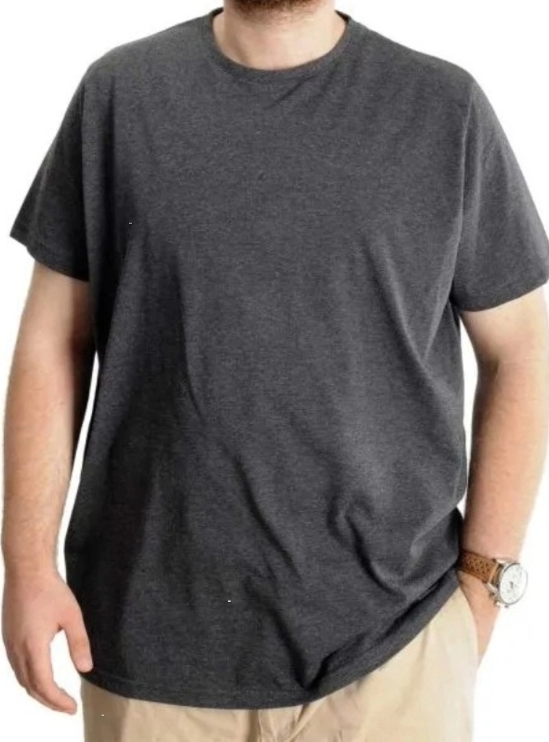 Büyük Beden Erkek T-shirt Basic 20031 Antramelanj