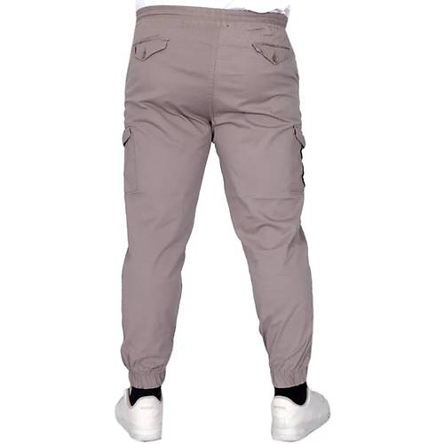 B�y�k Beden Erkek Pantolon Keten Kargo Jogger 21911 Ta� Rengi