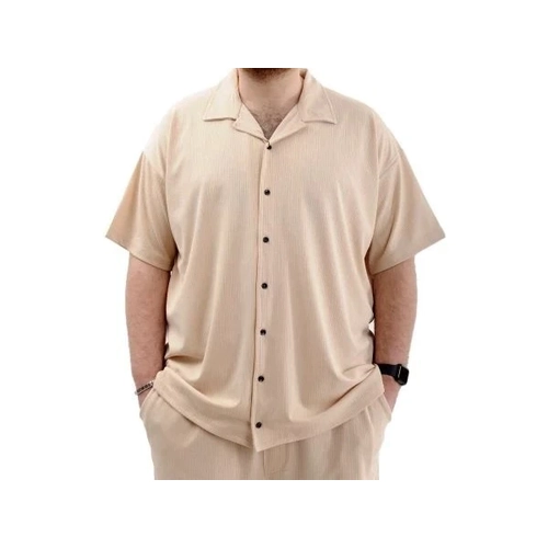 B�y�k Beden Erkek G�mlek Apas Yaka JAKAR U24380 Bej