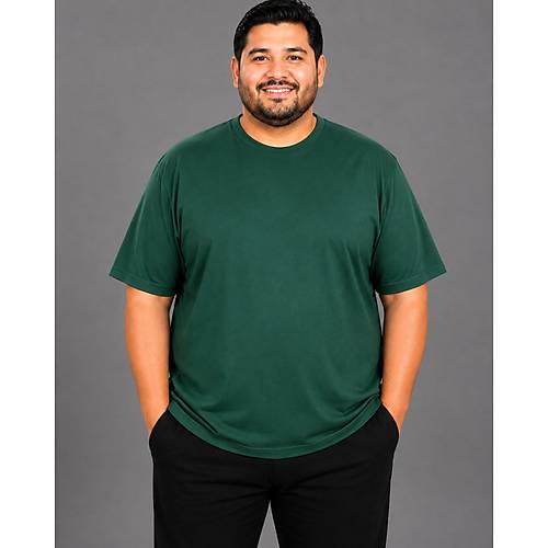 B�y�k Beden Basic Tshirt 20031 Nefti