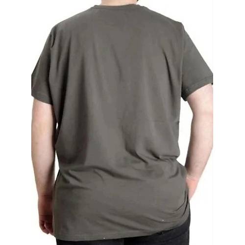 B�y�k Beden T-Shirt V Yaka Likral� 20150 Haki