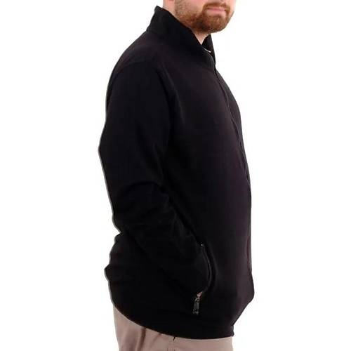 Buyuk Beden Erkek H�rka Fermuarl� Stell Dik Yaka 20571 Siyah