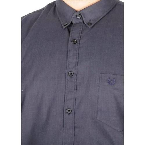 B�y�k Beden Keten Likral� G�mlek Cepli 20389 Lacivert