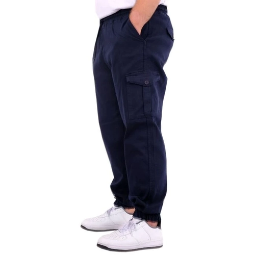 B�y�k Beden Erkek Gabardin Kargo Jogger Pantolon Do�a 21927 Lacivert