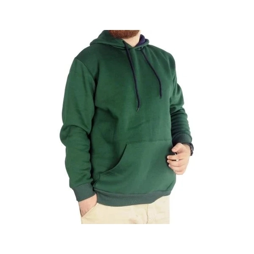 Erkek Sweatshirt Kap�onlu Pocket Basic 20562 Nefti