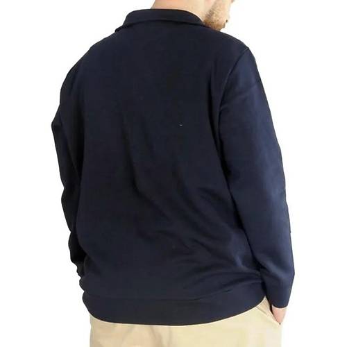 Buyuk Beden Erkek H�rka Fermuarl� Stell Dik Yaka 20571 Lacivert