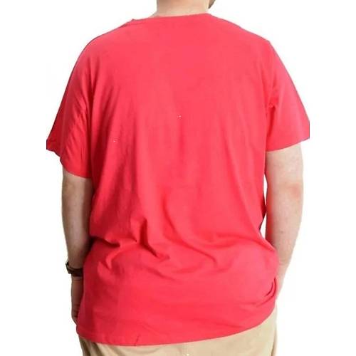 B�y�k Beden Erkek T-shirt Basic 20031 Mercan