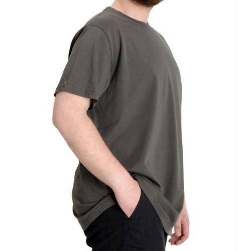 B�y�k Beden Likral� T-shirt Bisiklet Yaka 20149 Haki