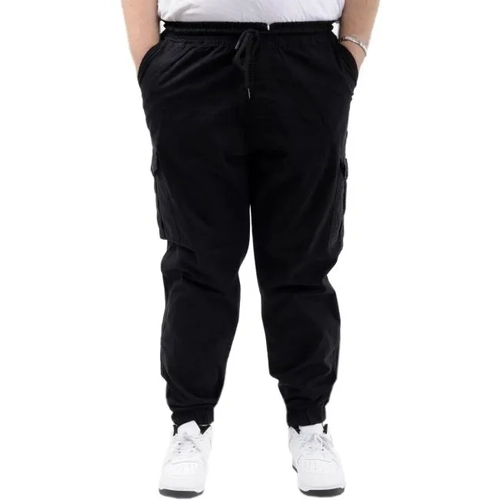 B�y�k Beden Erkek Keten Kargo Jogger Valencia 21911 Siyah