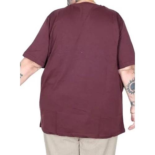 B�y�k Beden Erkek Tshirt Bisiklet Yaka Basic 20031 M�rd�m