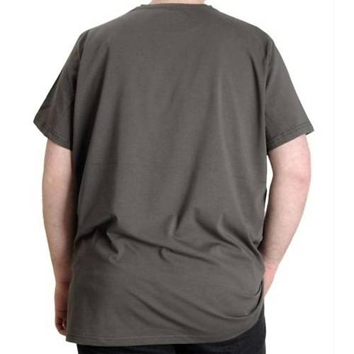 B�y�k Beden Likral� T-shirt Bisiklet Yaka 20149 Haki