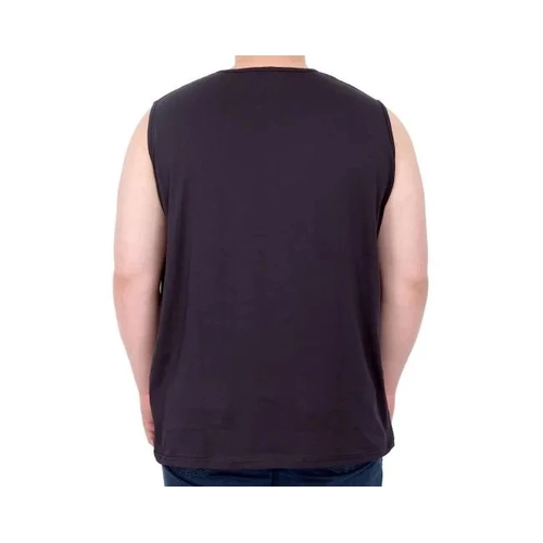 Battal Beden Erkek Kolsuz Tshirt  Nak��l� 25101 Lacivert