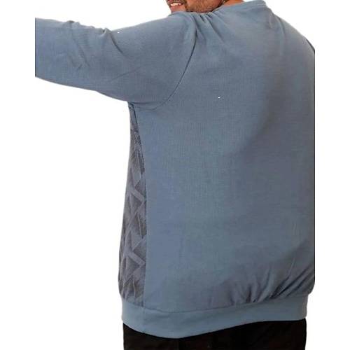Erkek Bisiklet Sweatshirt Selanik 25819 Mavi