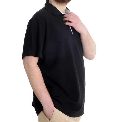 B�y�k Beden Erkek T-shirt Polo CHOOSE YOUR MODE 23321 Siyah