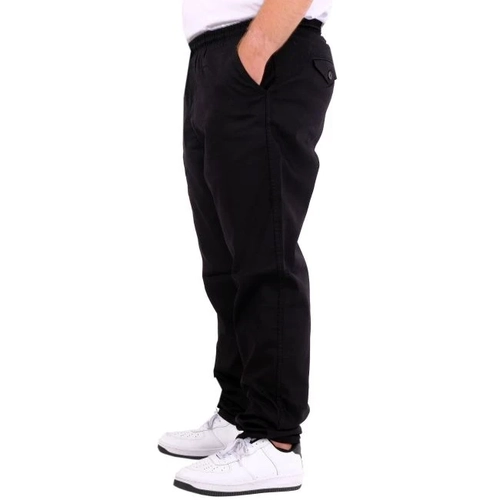 B�y�k Beden Erkek Gabardin D�z Pa�a Jogger EVEREST 21929 Siyah