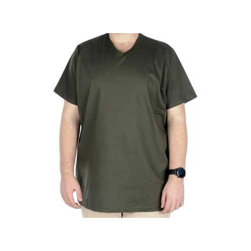 B�y�k Beden Tshirt V Yaka 20032 Haki