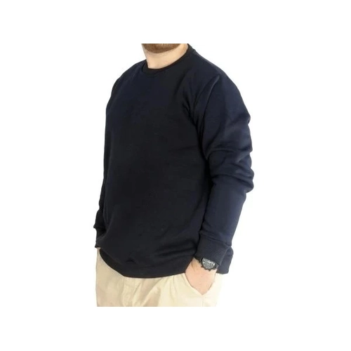 Erkek Sweatshirt Bisiklet Yaka Basic 20131 Lacivert