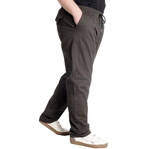 B�y�k Beden Pantolon Keten Jogger Milano 21913 Haki