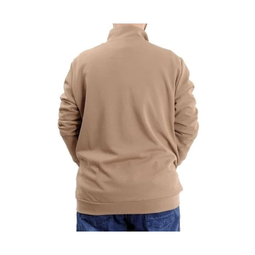 B�y�k Beden Erkek H�rka Fermuarl� Stell Dik Yaka 20571 S�tl� Kahve