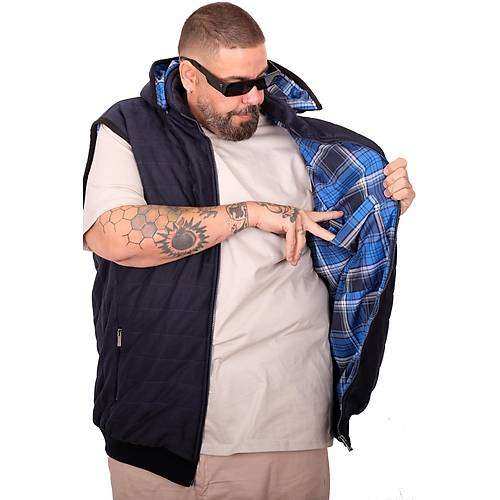 B�y�k Beden Yelek Kapitone Kapsonlu 25717