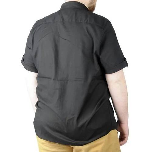 B�y�k Beden G�mlek KKol �ift Cep Kapakl� 20361 Siyah