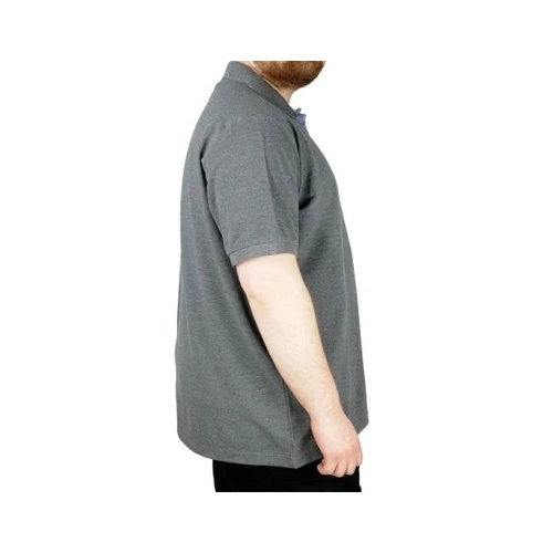 Battal Beden Erkek Tshirt Polo Yaka Cepli Klasik Pike 20552 Antramelanj