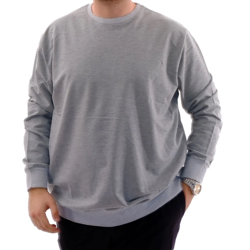 B�y�k Beden Erkek Sweat B�s Yaka U24174 Grimelanj