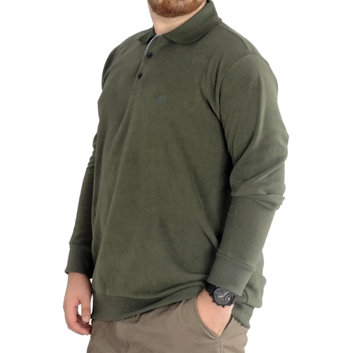 B�y�k Beden Erkek Sweat Polo Selanik Nak��l� 20440 (Haki)