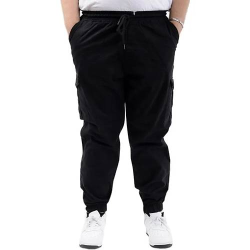 B�y�k Beden Erkek Keten Kargo Jogger Valencia 21911 Siyah