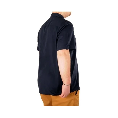 B�y�k Beden Erkek Keten Likral� G�mlek 20393 Lacivert