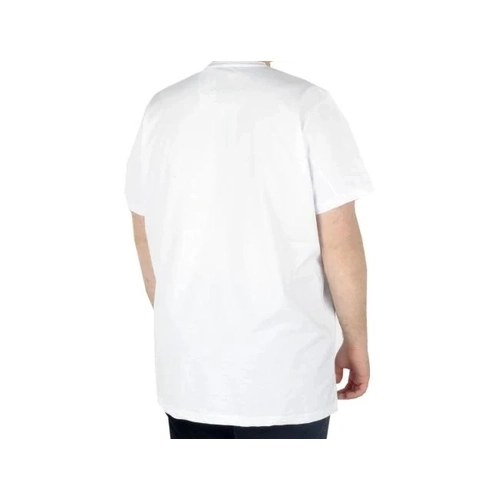 B�y�k Beden Erkek Tshirt V Yaka Basic 20032 Beyaz