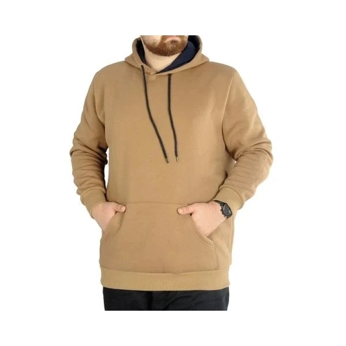 Erkek Sweatshirt Kap�onlu Pocket Basic  20562 S�tl�kahve
