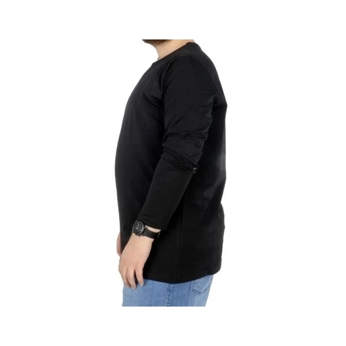 B�y�k Beden Erkek Tshirt Likral� Bisiklet Yaka 20102 Siyah