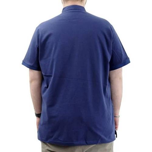B�y�k Beden Erkek Ti��rt D��meli Hakim Yaka T-Shirt 24339 �ndigo