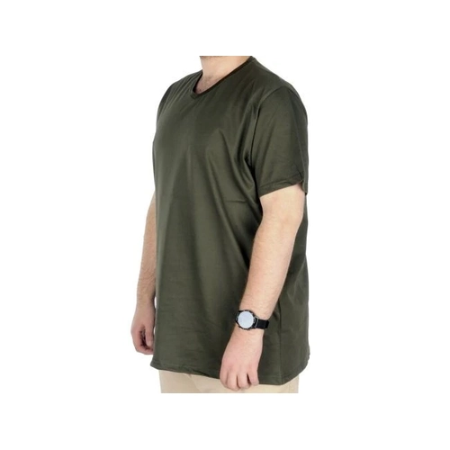 B�y�k Beden Tshirt V Yaka 20032 Haki