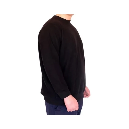 B�y�k Beden Erkek Bisiklet Yaka Sweatshirt Selanik U24441 Siyah
