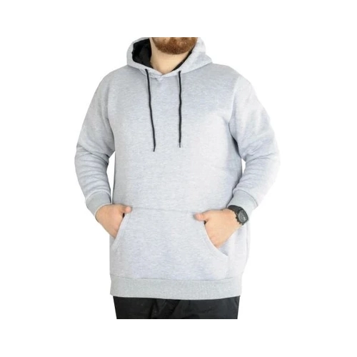Erkek Sweatshirt Kap�onlu Pocket Basic  20562 Grimelanj