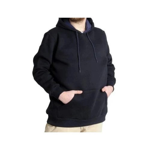 Erkek Sweatshirt Kap�on Pocket Basic  20562 Lacivert