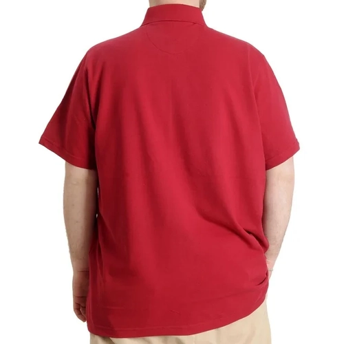 Mode Xl B�y�k Beden Erkek T-shirt Polo Par�al� Summer 23331 Bordo