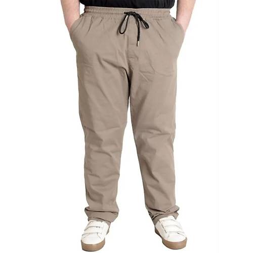 B�y�k Beden Pantolon Keten Jogger Milano 21913 Bej