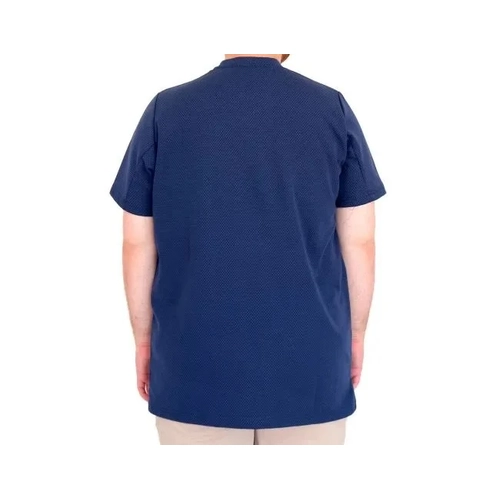 B�y�k Beden Tshirt B�s Yaka Dore 25034 indigo